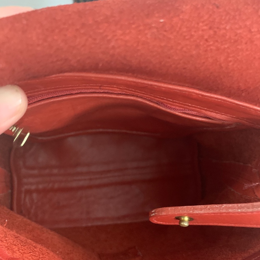 Vtg Coach 4152 red Leather Backpack - Picture 9 of 10